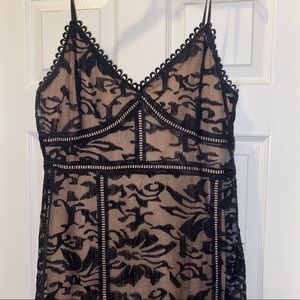 Black and Tan lulus midi dress